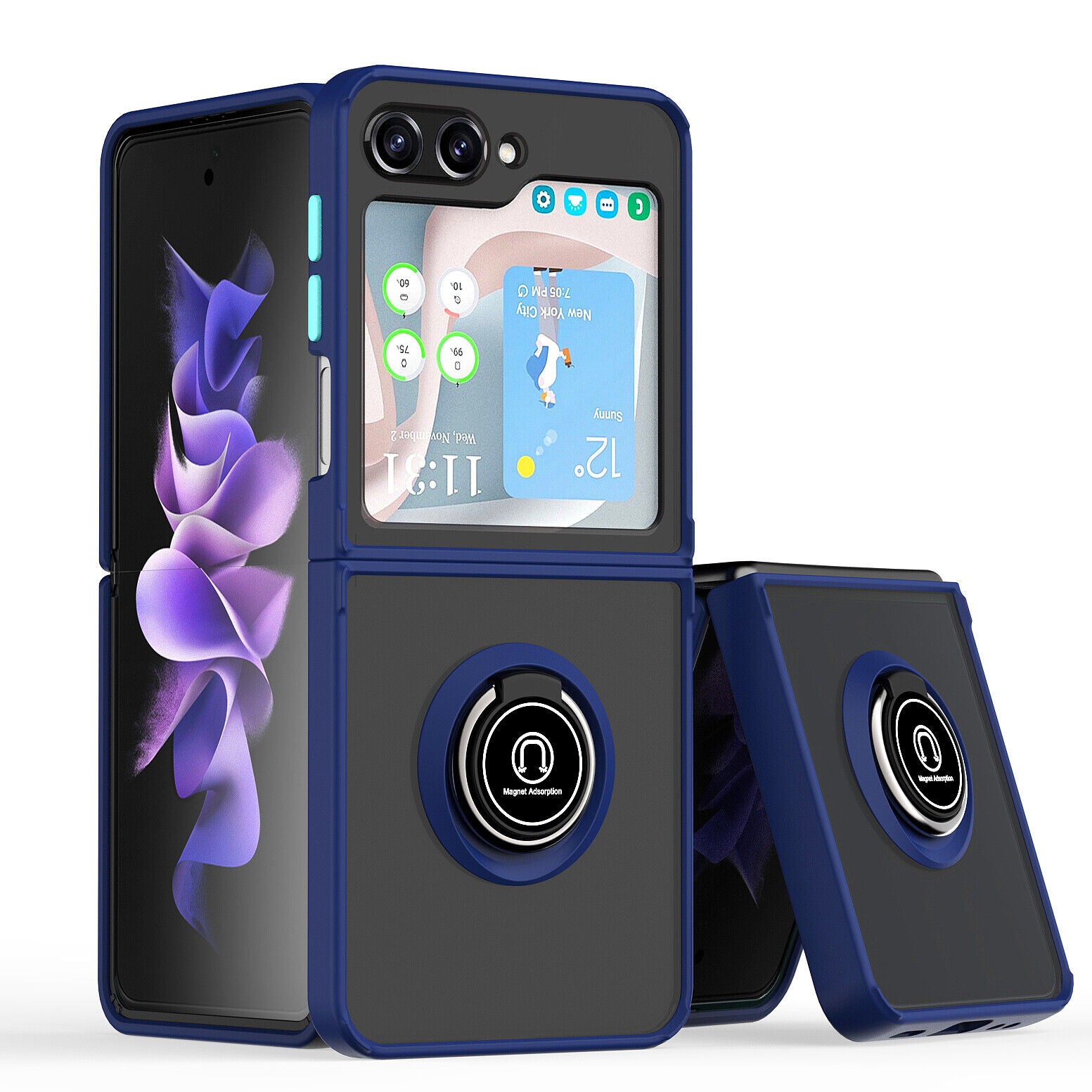 Matte Ring Case for Samsung Galaxy Z Flip 5 5G Matte Ring Case for Samsung Galaxy Z Flip 5 5G